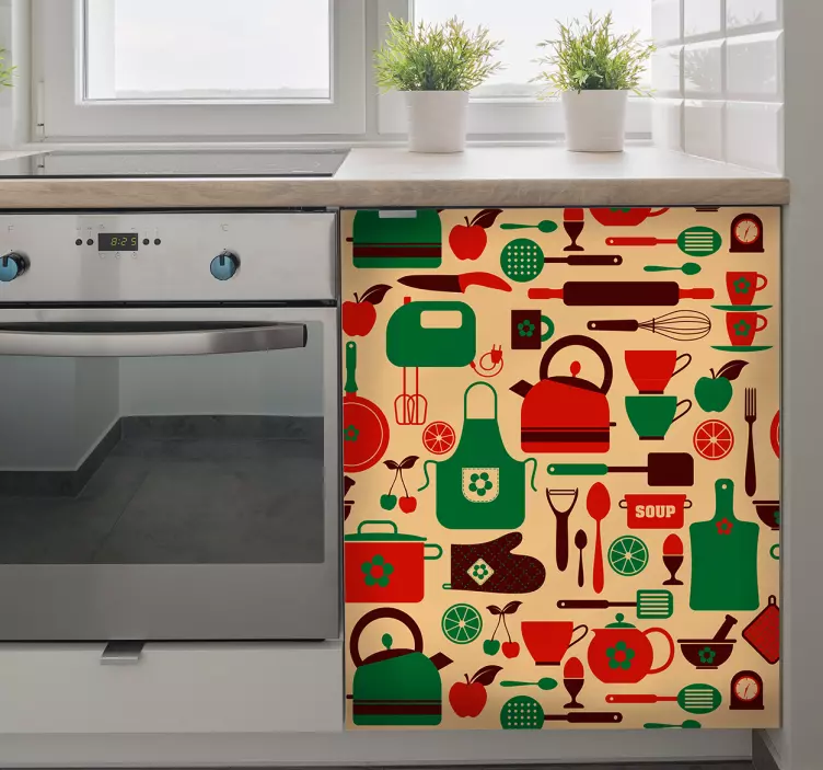 Nálepka na kuchynský riad s príbormi - Tenstickers