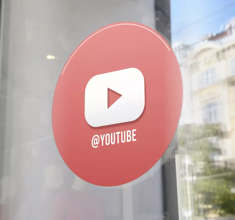 Youtube prispôsobená nálepka na okno - Tenstickers