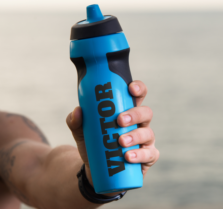 Prispôsobiteľná nálepka bidon s menom - Tenstickers