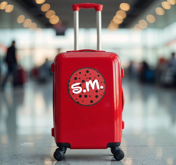 Prispôsobiteľná nálepka iniciály kufra pre deti - Tenstickers