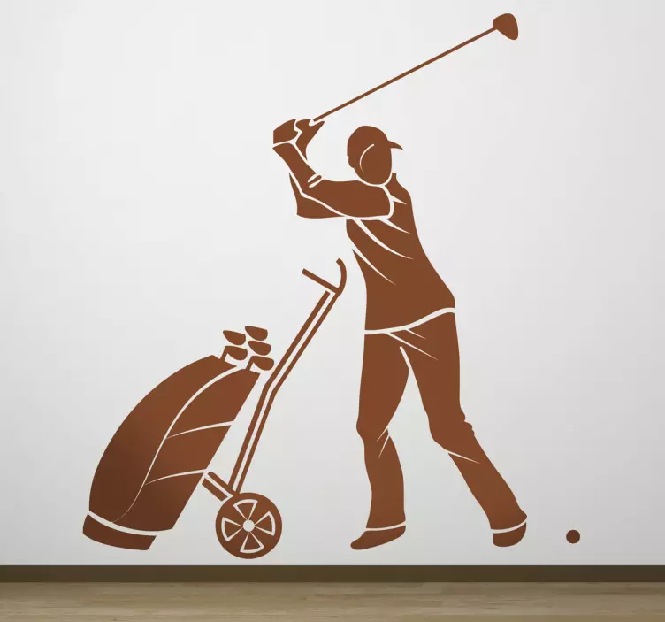 Profesionálny golfista obtisky siluety - Tenstickers