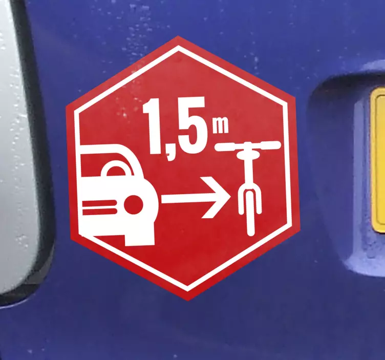 Rešpektovanie nálepky na auto so šesťuholníkovým autom - Tenstickers