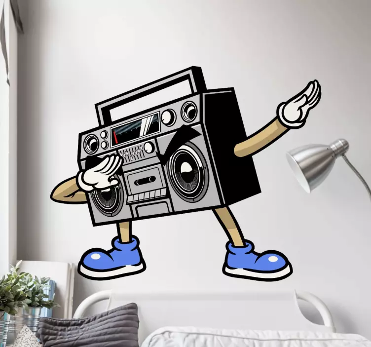 Retro boombox vintage nálepky - Tenstickers