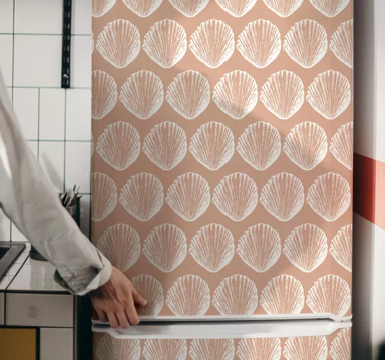 Samolepka na chladničku s retro vzorom mušle - Tenstickers