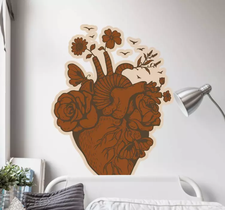 Retro srdce vintage nálepky - Tenstickers