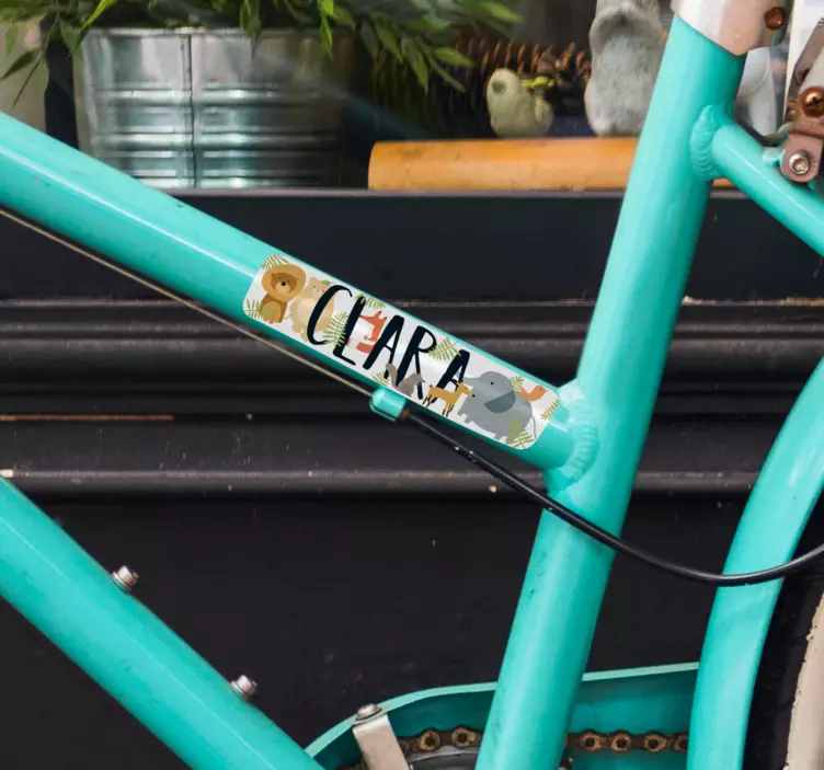 Nálepka s rôznymi menami označenými zvieratami - Tenstickers