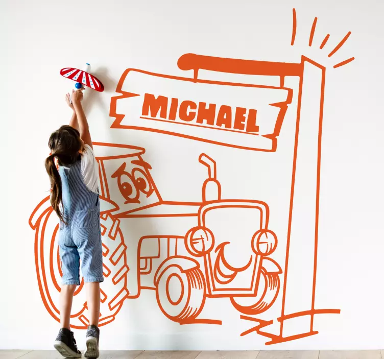 Roztomilá smajlíková personalizovaná nálepka - Tenstickers