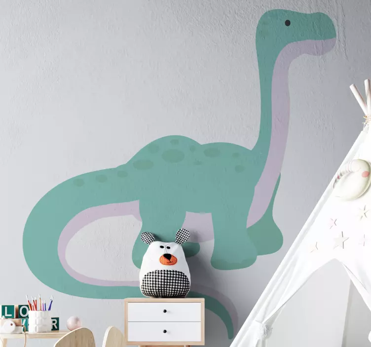Dinosaurus brontosaurus roztomilý samolepka na stenu - Tenstickers