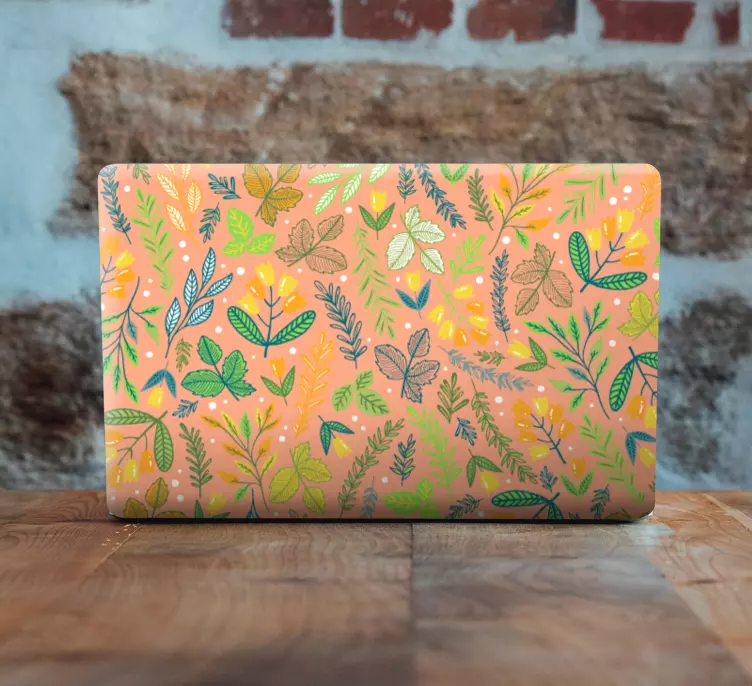 Ručne kreslené jesenné kvety kože na notebook - Tenstickers