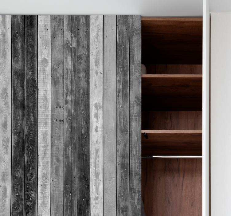 Rustikálne sivé drevené lamely na nábytok - Tenstickers