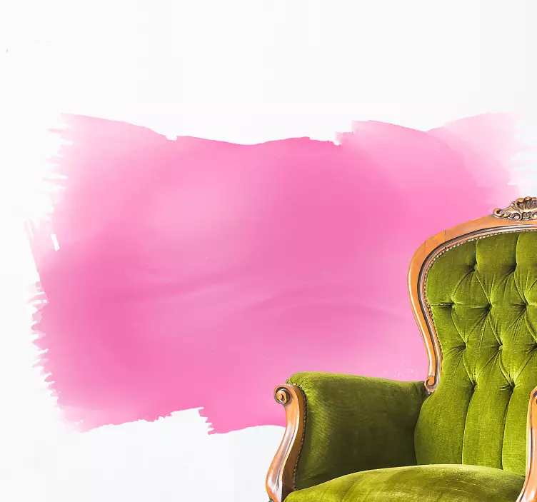 Ružová farba na mieste abstraktná samolepka na stenu - Tenstickers