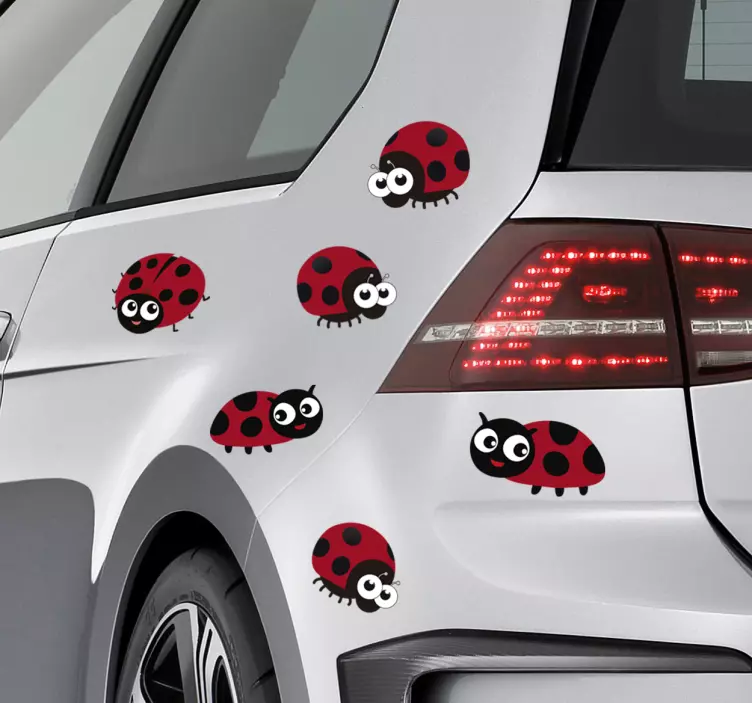 Nálepka na auto roztomilé lienky - Tenstickers