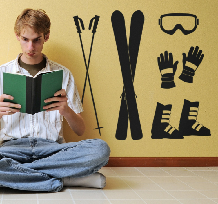 Sada nálepiek na lyžovanie - Tenstickers