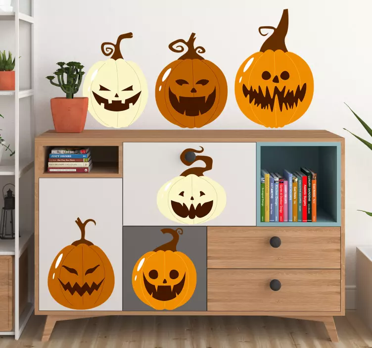 Sada tekvica halloween nálepky - Tenstickers