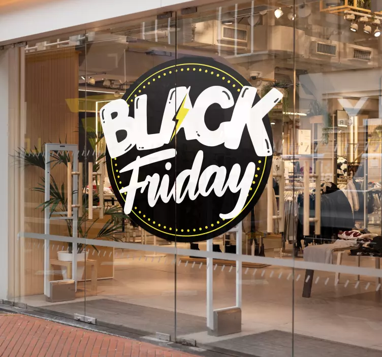 Nalepky na stenu black friday kruhový mestský dizajn - Tenstickers