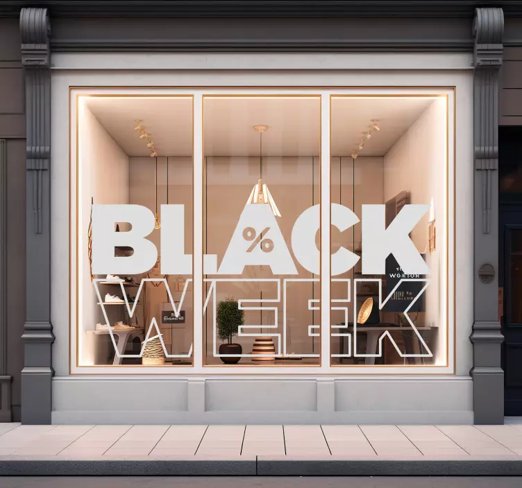 Nalepky na stenu black friday "Táto týždenná ponuka je skvelou pr - Tenstickers