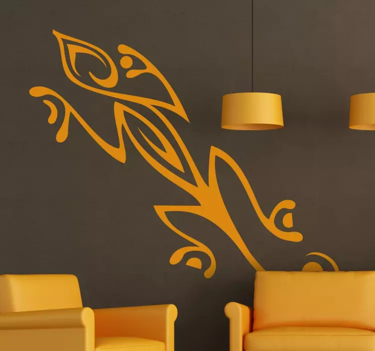 Nálepka domorodého štýlu jašterice na stenu - Tenstickers