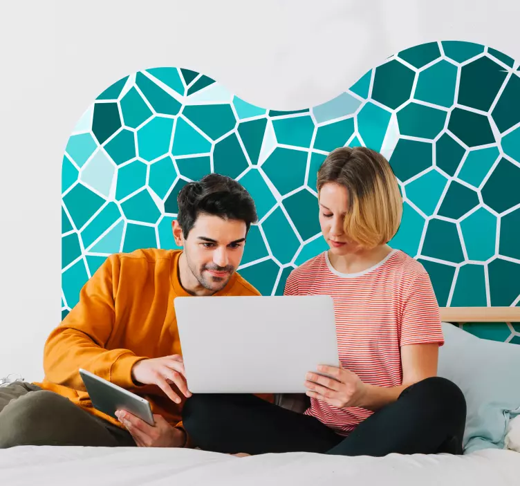 Nálepka abstraktného mozaikového čela - Tenstickers