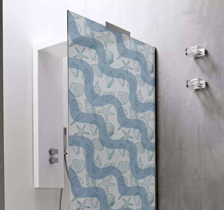 Mušle vzory sprchová samolepka - Tenstickers