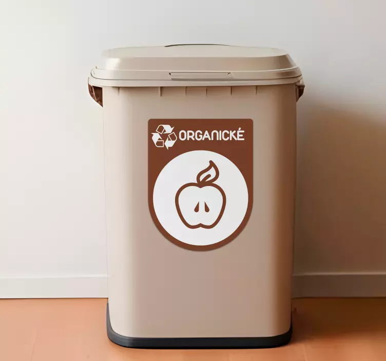 nálepky na odpadkové koše organická recyklácia - Tenstickers