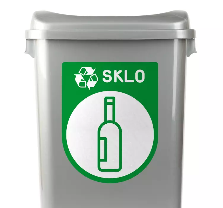 nálepky na odpadkové koše recyklácia skla - Tenstickers