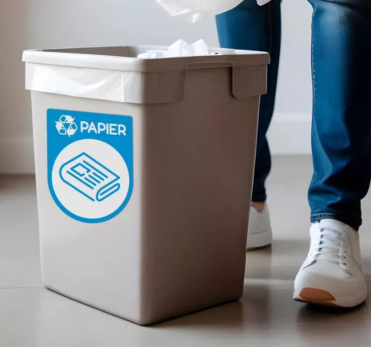 nálepky na odpadkové koše recyklačný papier - Tenstickers