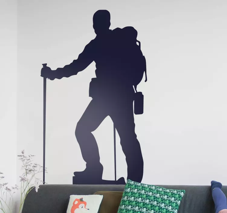Samolepka na siluetu horolezca - Tenstickers