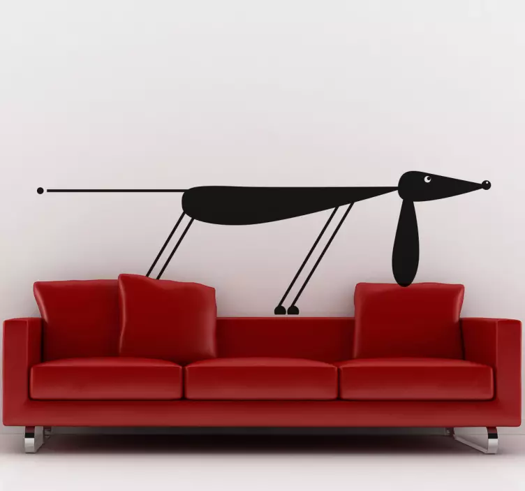 Samolepka na stenu jazvečíka - Tenstickers