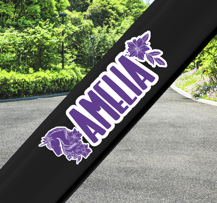 Nálepka na bicykel s menom - Tenstickers