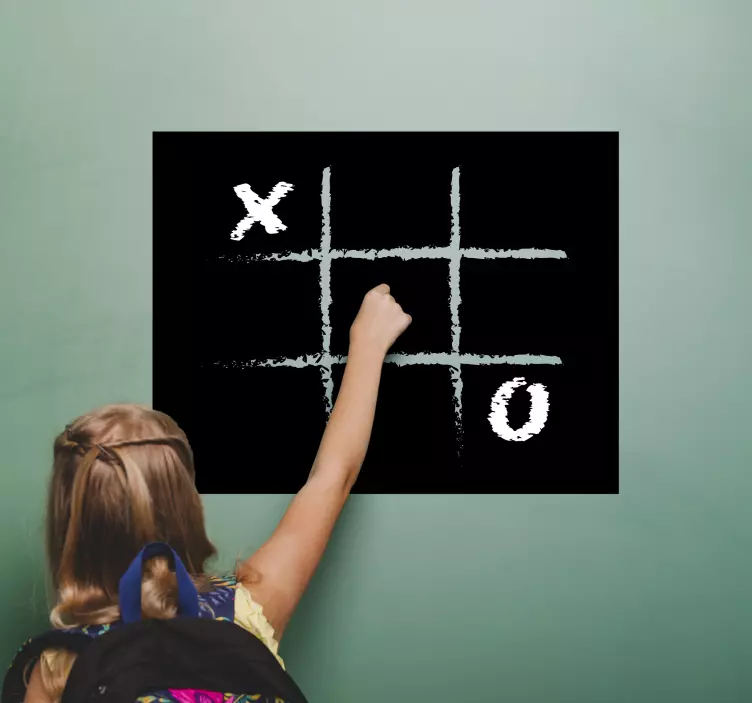 Samolepka na stenu tic tac toe na tabuli - Tenstickers