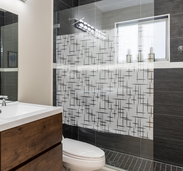 nálepky do sprchy moderné línie - Tenstickers