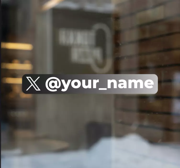 nálepky do výkladu personalizovaná X Twitter ikonaPersonalizovaná - Tenstickers