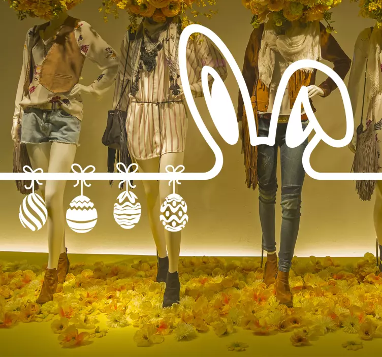 nálepky do výkladu výstava Veľkonočných dekoráciíVýstava Veľkonoč - Tenstickers