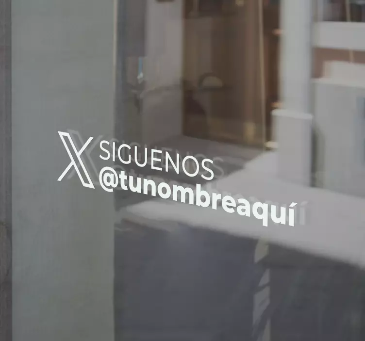 nálepky do výkladu x symbol twitteru "nasledujte nás" - Tenstickers