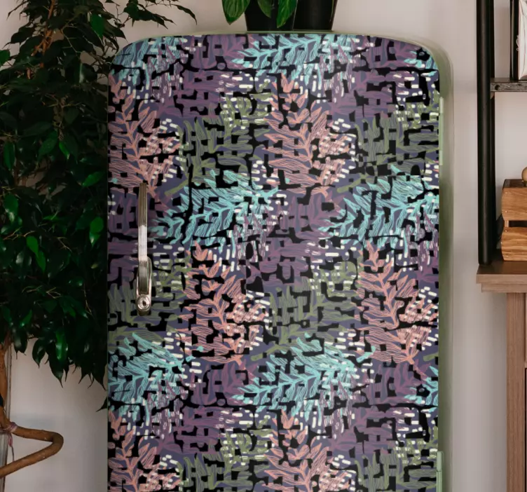 samolepky na chladničku kvetinové listové vzory - Tenstickers