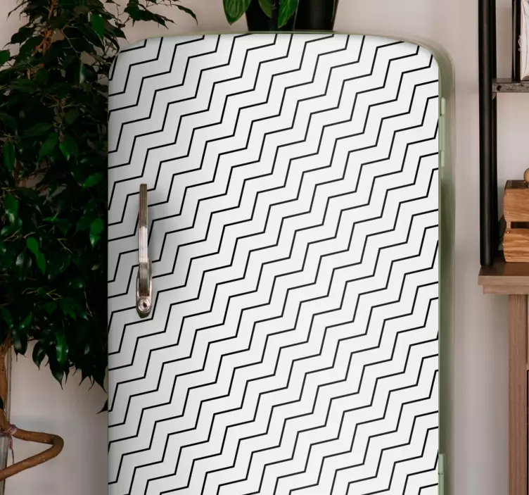 samolepky na chladničku povrch s cikcakovým vzorom - Tenstickers