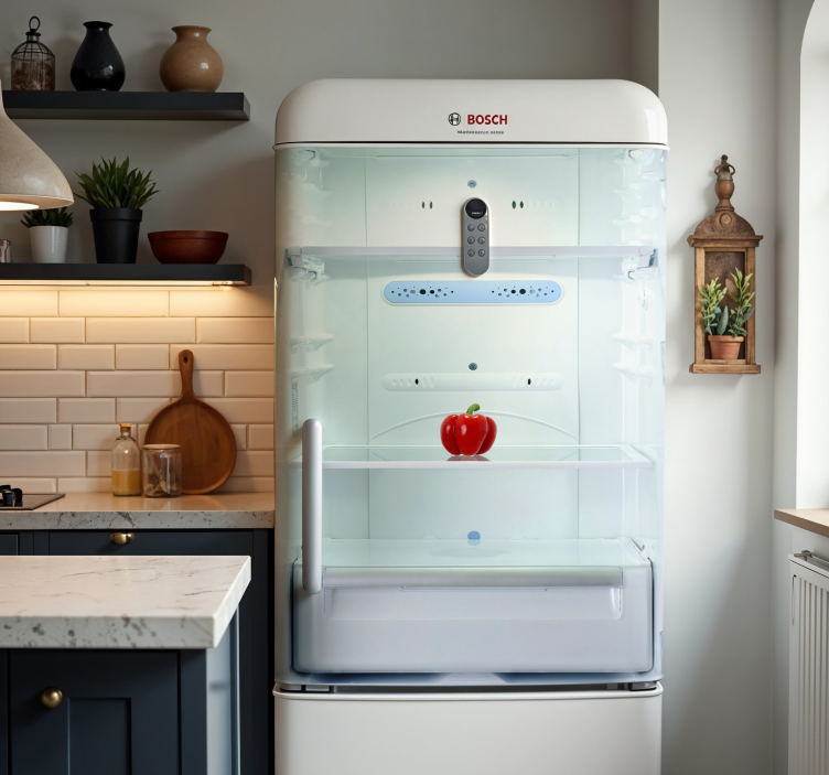 samolepky na chladničku prázdne police - Tenstickers