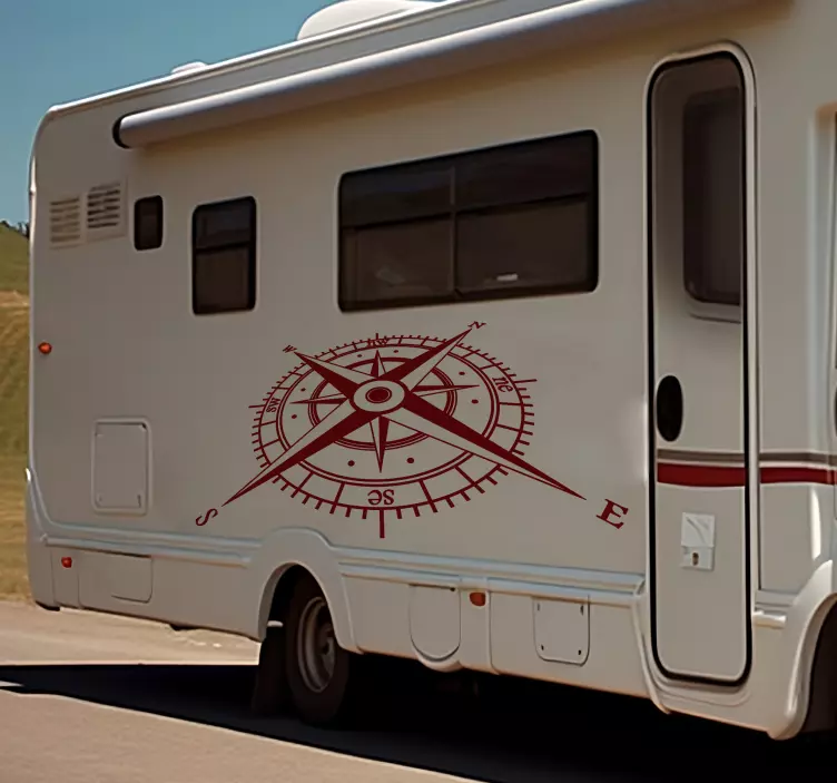nalepka na karavan kompas v perspektíveKompas v perspektíve - Tenstickers