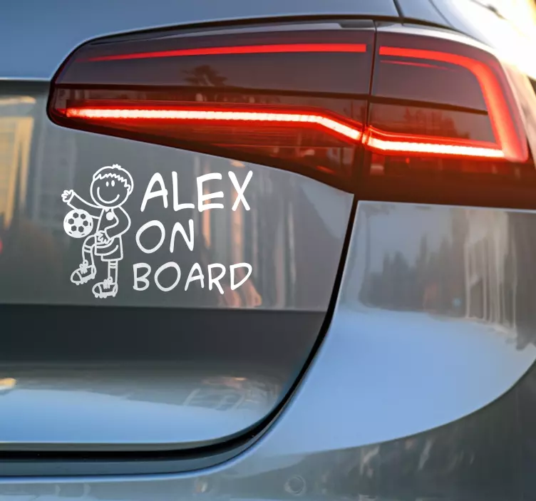 personalizovane nalepky futbalové dieťa na palube - Tenstickers