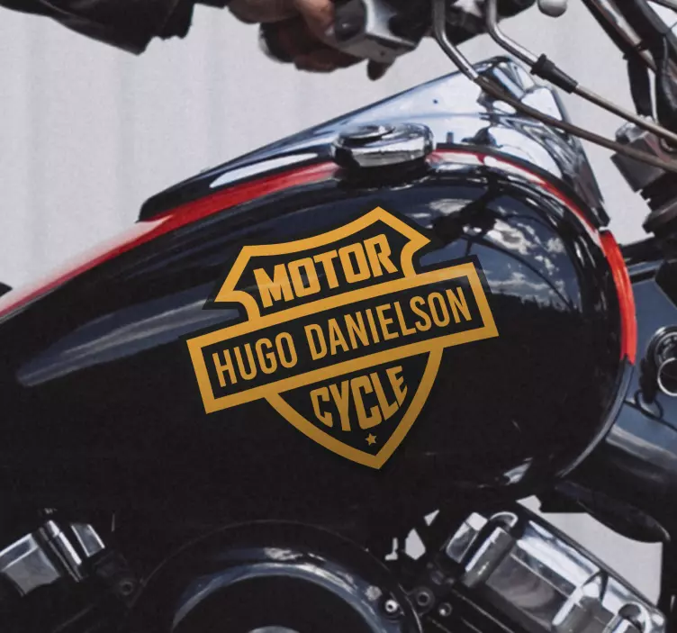 personalizovane nalepky klasický motocyklový štít - Tenstickers