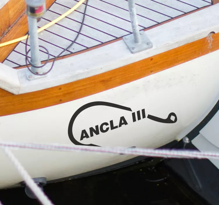 personalizovane nalepky rybárska háčik - Tenstickers