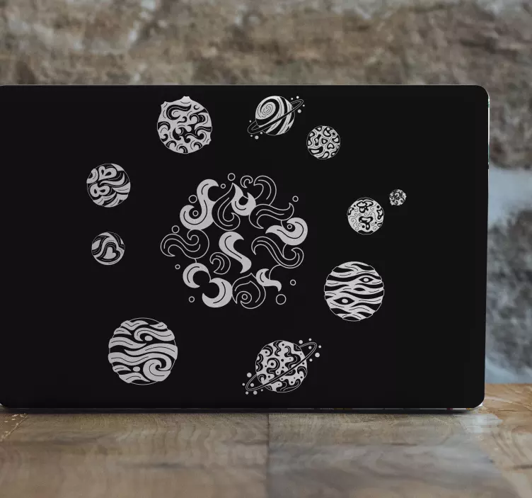 Mandala slnečná sústava skiny pre notebooky - Tenstickers