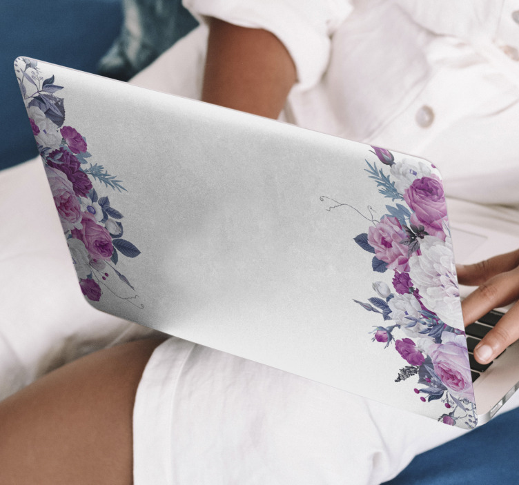 Kvety rám na notebook - Tenstickers