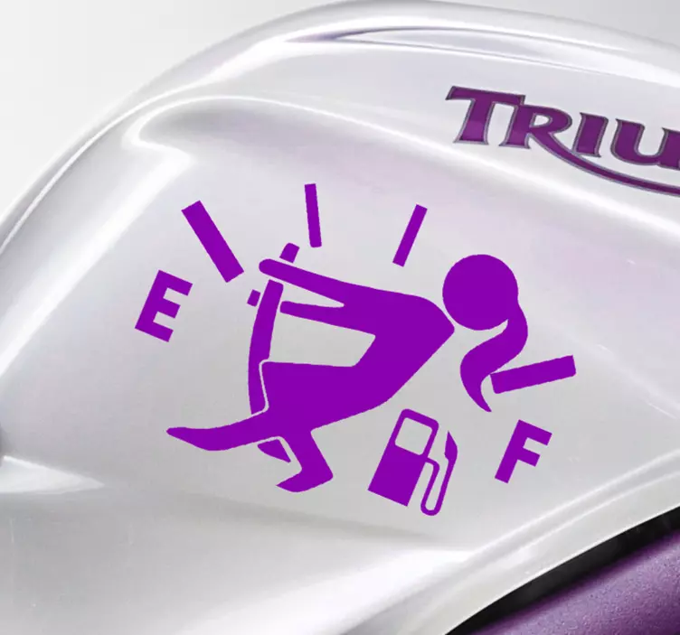 Prázdne palivo nálepka pre motocykel - Tenstickers