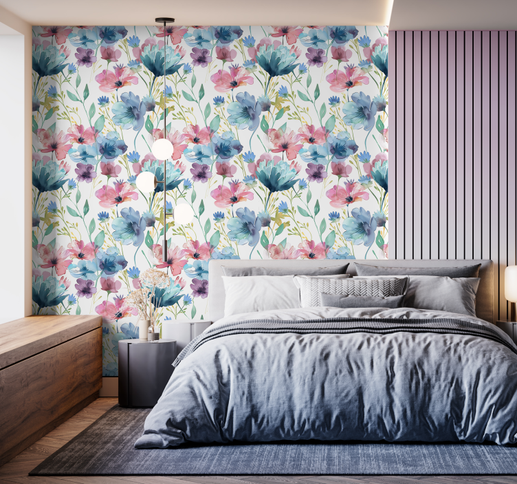 nálepky na stenu kvety poľné v lete - Tenstickers