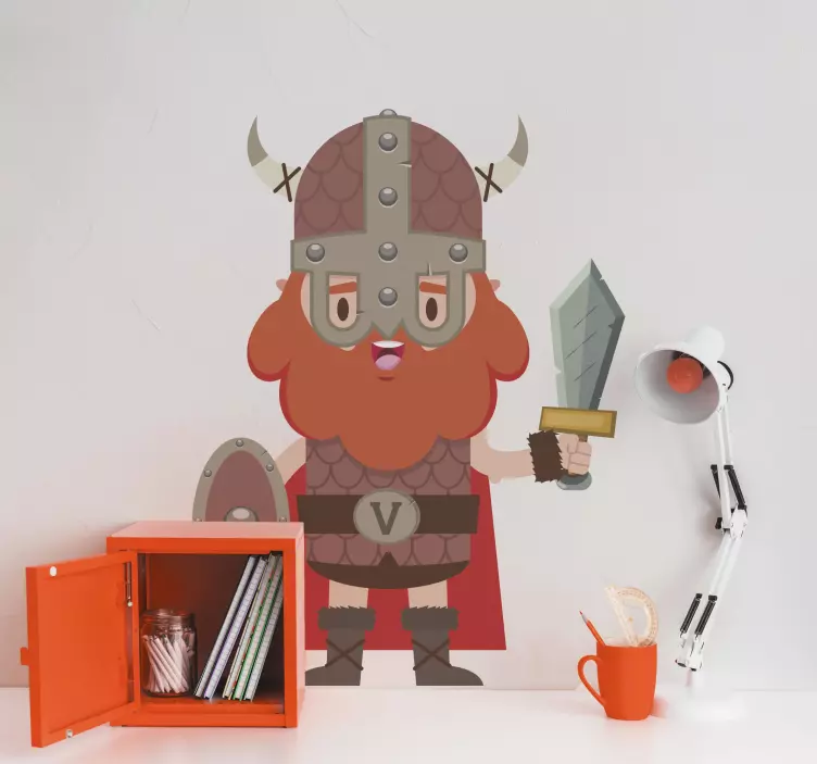 Vikingská oranžová brada kopija charakter obtlačok - Tenstickers