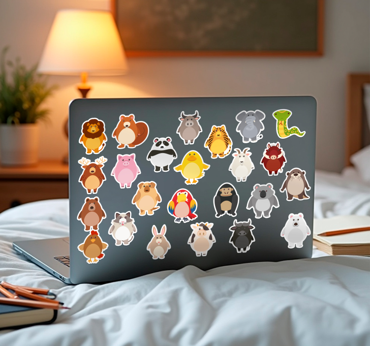 Nálepka na notebook sada nálepiek pre malé zvieratá - Tenstickers