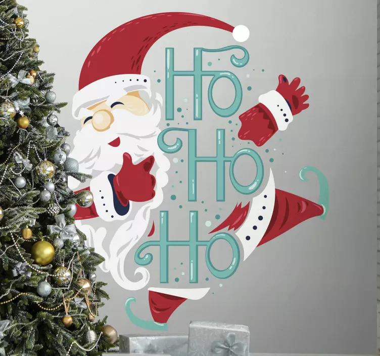 Vianočná nálepka pre santa claus ho - Tenstickers