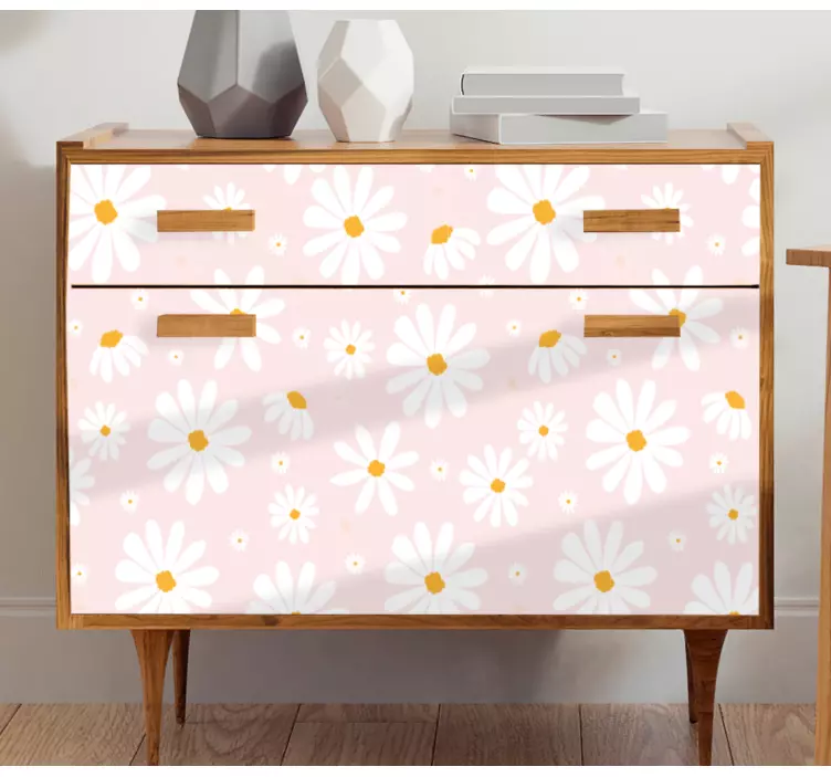 Nálepka na nábytok ružové kvety - Tenstickers