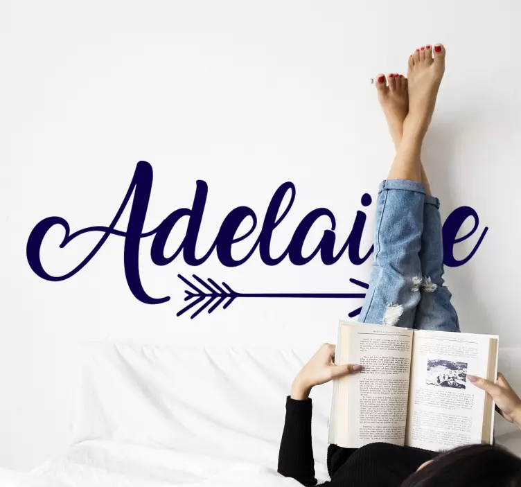 šípka s menom detské nálepky na text - Tenstickers